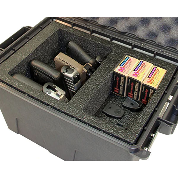 Tactical Pistol Handgun Case 4 Guns, black