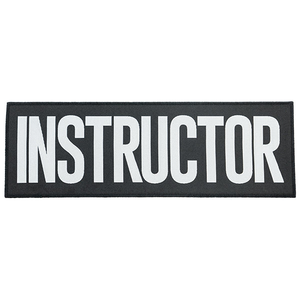 Klettabzeichen INSTRUCTOR, 100x300mm, weiss