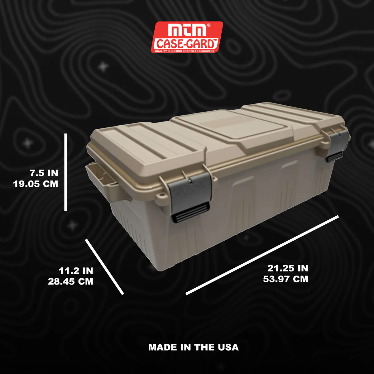 Ammo Crate Divided Utility Box, Dark Earth
