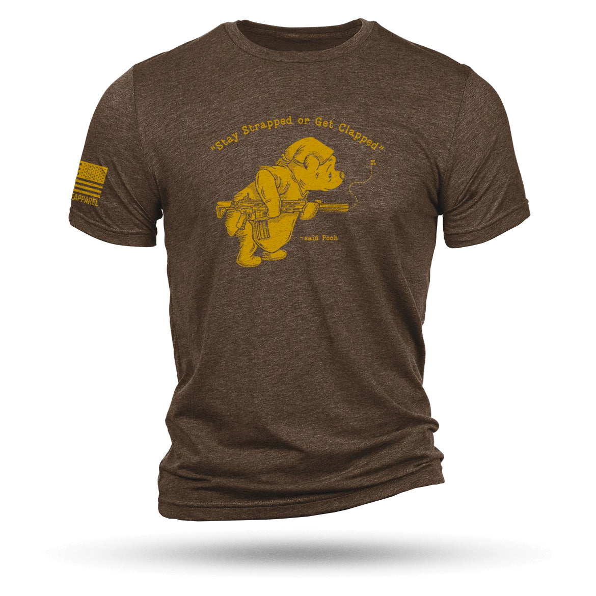 T-Shirt POOH BEAR brown triblend