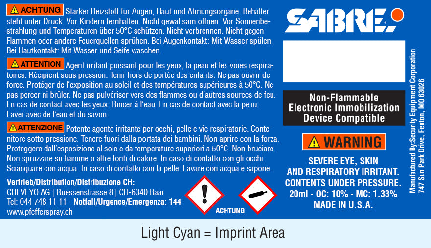 Pfefferspray MK-6 STREAM mit Gürtelclip, Strahl, 20ml