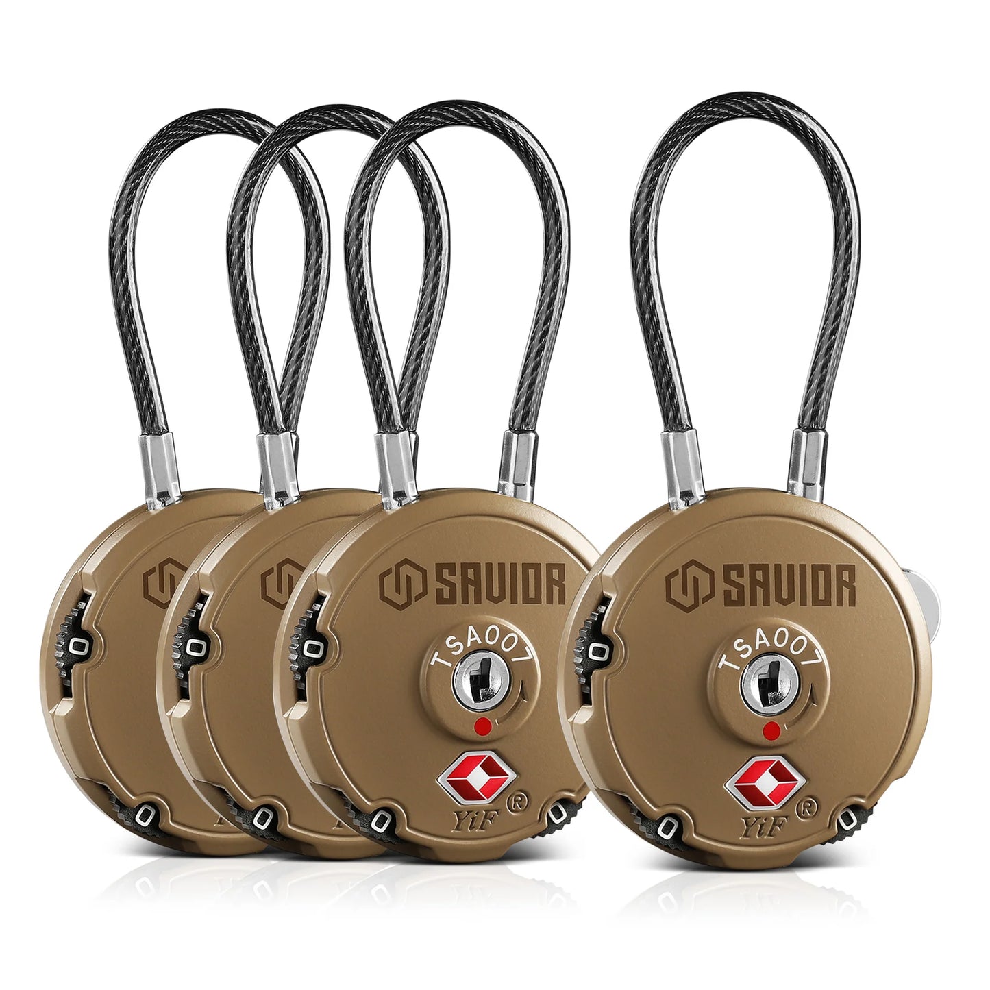 3-Digit Cable Lock (4er Pack)