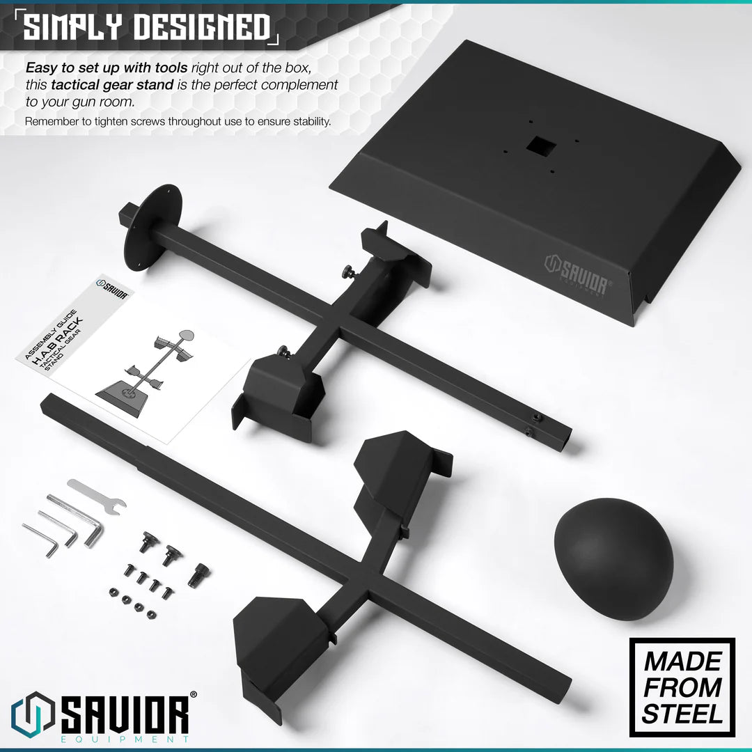 H.A.B. Helmet Armor Belt Rack, black