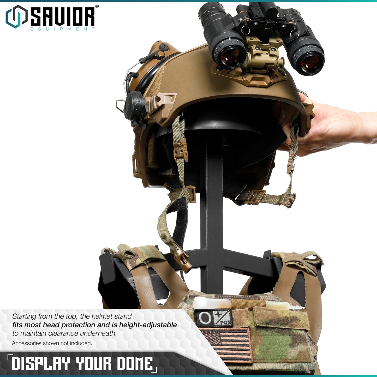 H.P.C. Helmet Plate Carrier Tabletop Rack