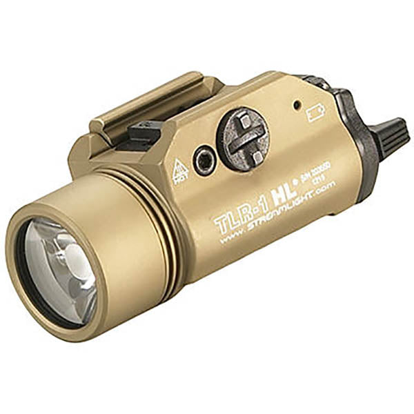 Taktische Waffenlampe TLR-1 HL, flak dark earth, 1'000 Lumen (inkl. Batterien)