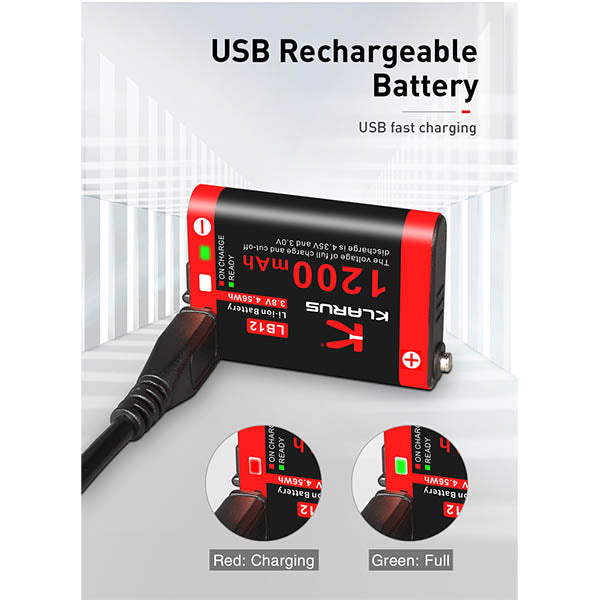 *KLARUS Akku HR1-LB12 Lithium Ionen Akku 1'200mAh