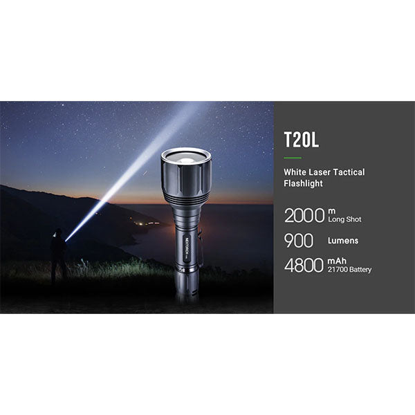 Taktische LED-Taschenlampe T20L, 900 Lumen (inkl. Akku)