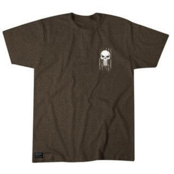  T-Shirt SKULL FREEDOM FLAG, brindle