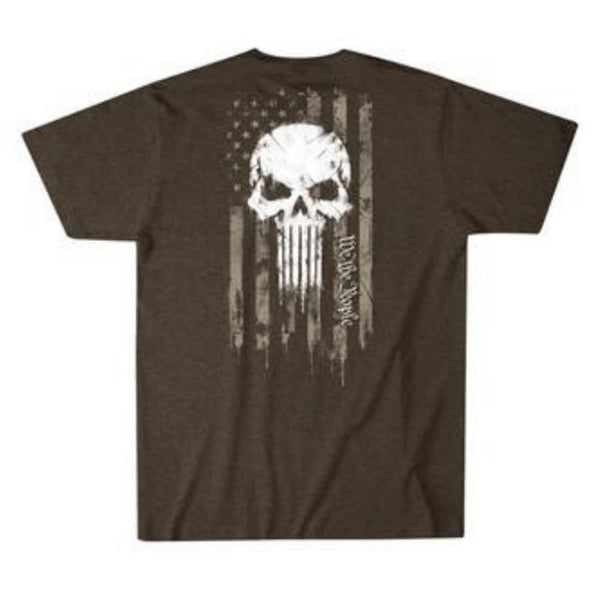  T-Shirt SKULL FREEDOM FLAG, brindle