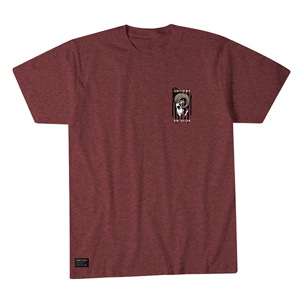 T-Shirt LETHAL, burgundy heather