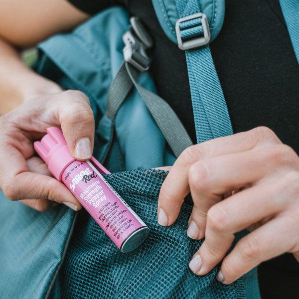 Pfefferspray P-22 mit Gürtelclip, pink, Strahl, 22ml