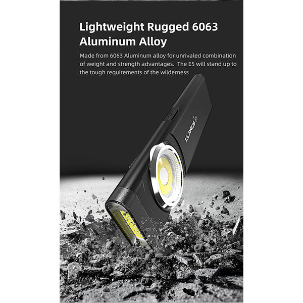 EDC LED-Lampe E5, 600 Lumen, (inkl. Akku), black