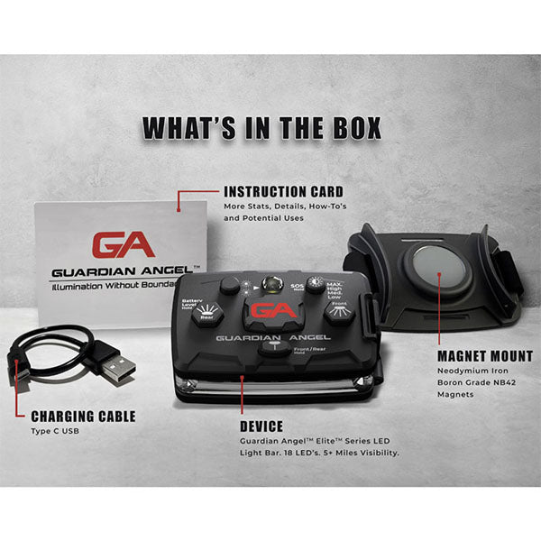 GUARDIAN ANGEL Sicherheitslicht ELITE RED/RED, inkl. Akku