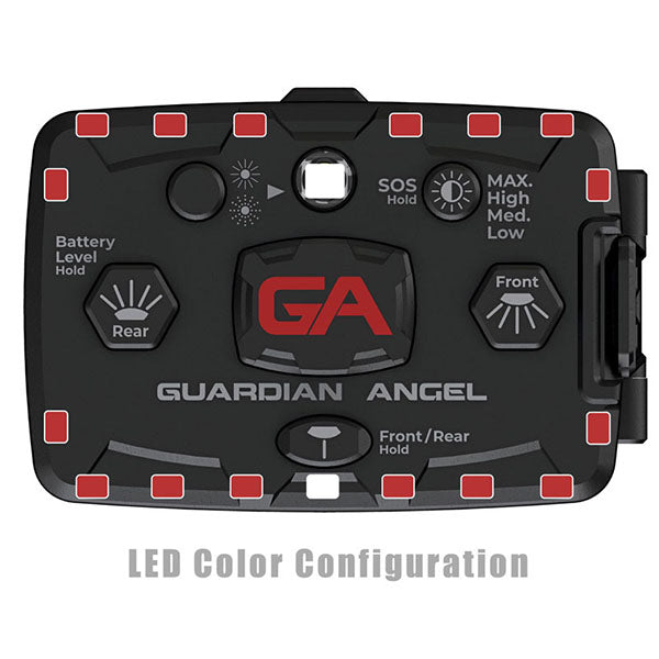 GUARDIAN ANGEL Sicherheitslicht ELITE RED/RED, inkl. Akku