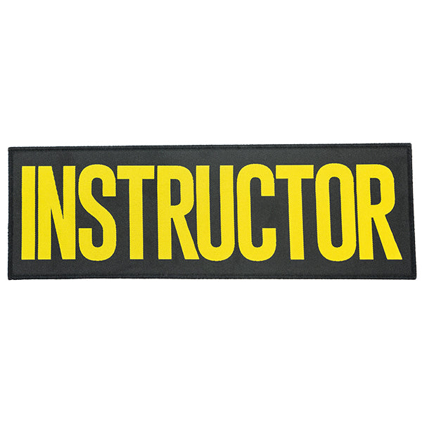 Klettabzeichen INSTRUCTOR, 100x300mm, gelb
