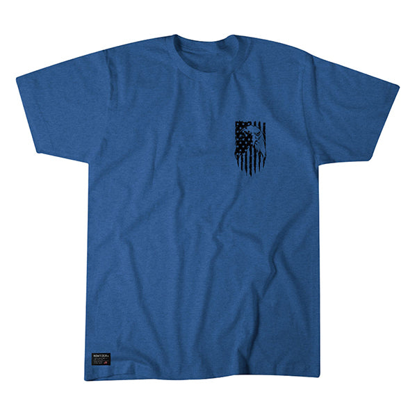  T-Shirt EAGLE FLAG, electric blue heather