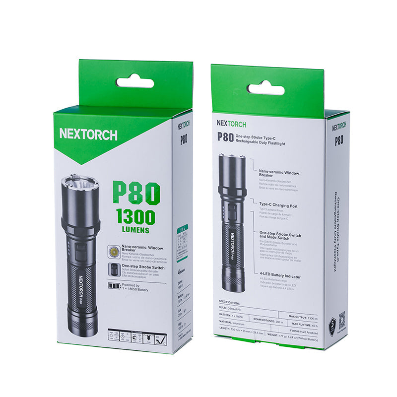 P80  One-step Strobe Duty Flashlight