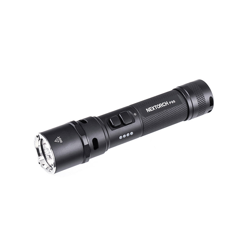 P86 1600lm Flashlight with 120db Electronic Whistle
