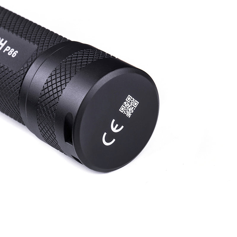 P86 1600lm Flashlight with 120db Electronic Whistle