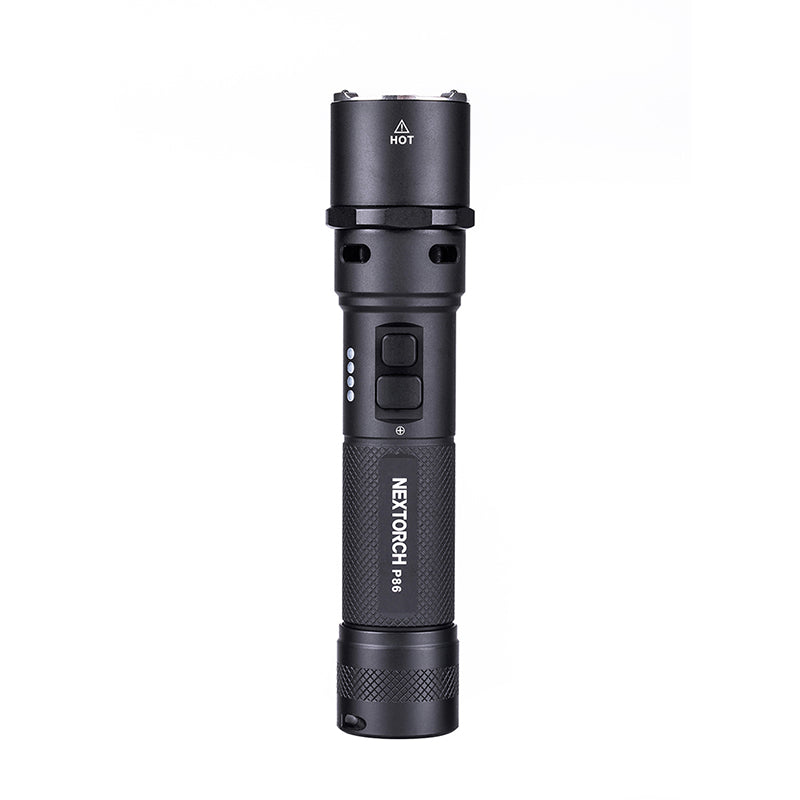 P86 1600lm Flashlight with 120db Electronic Whistle