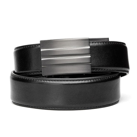 Waffengurt BLACK LEATHER GUN BELT X2, black