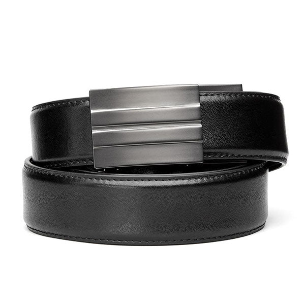 Waffengurt BLACK LEATHER GUN BELT X2, black