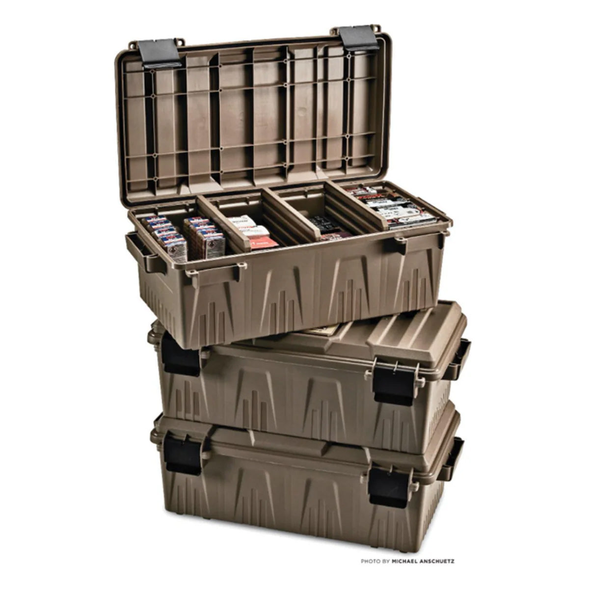 Ammo Crate Divided Utility Box, Dark Earth