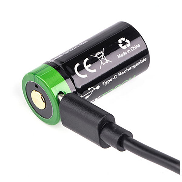 16340 USB Li-Ion Akku DC20061, 800mAh inkl. Schutzschaltung & USB-C -Ladeanschluss