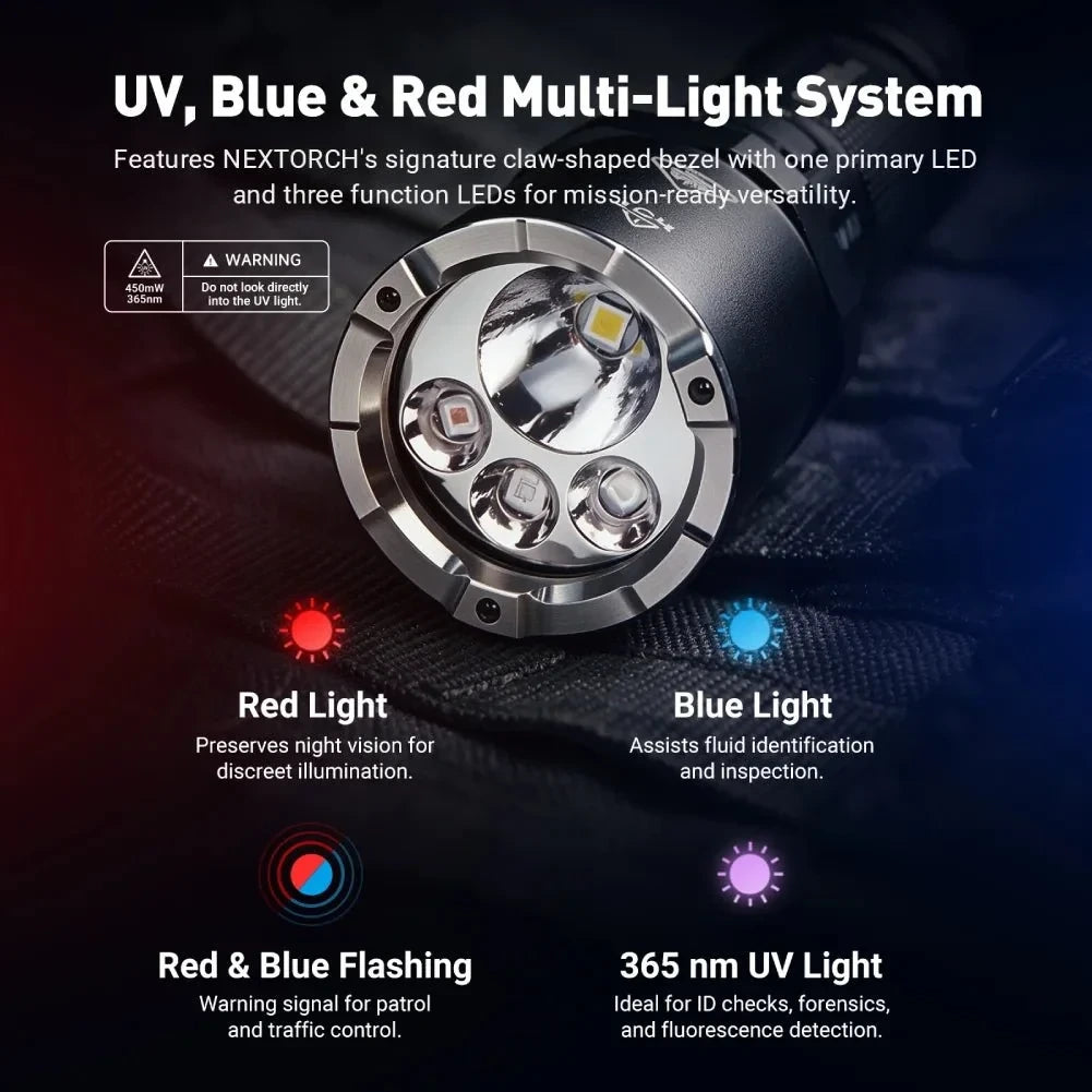 Multifunktion-LED-Taschenlampe P09, 2'000 Lumen (inkl. Akku)