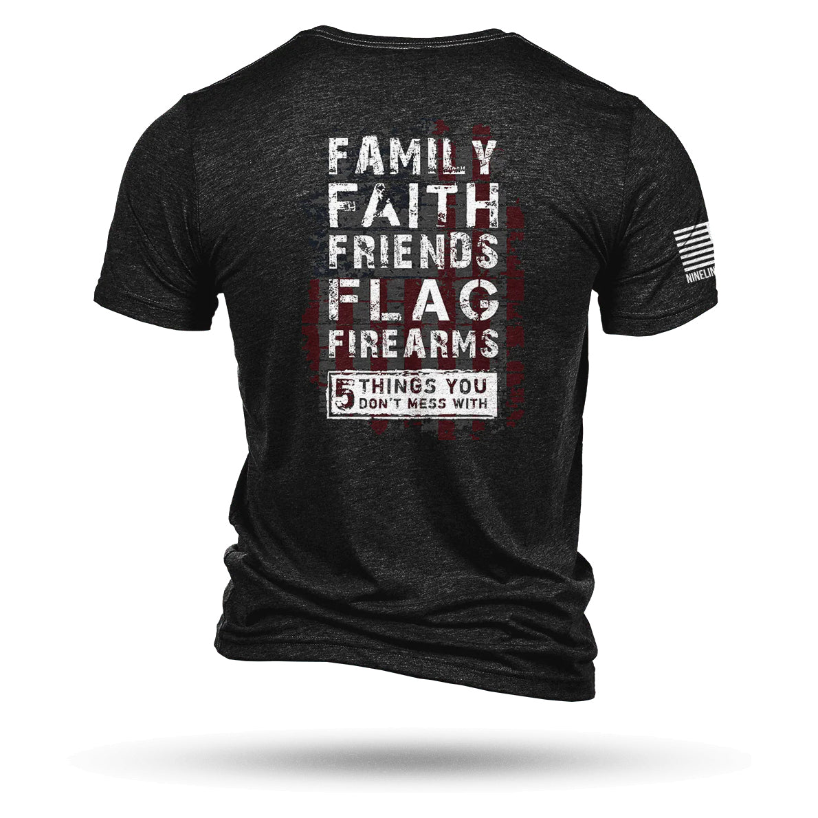 T-Shirt 5 THINGS, charcoal black 