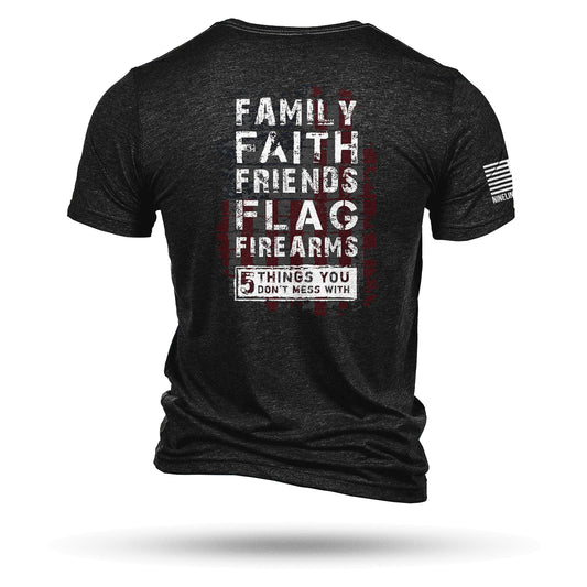 T-Shirt 5 THINGS, charcoal black 