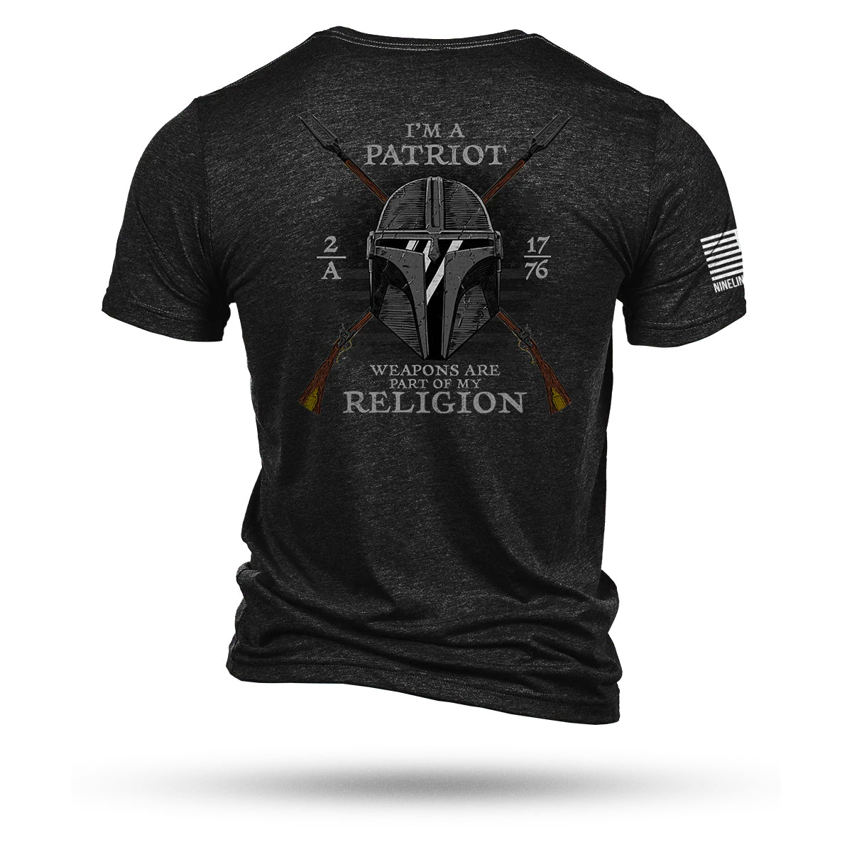 T-Shirt 2A MY RELIGION, charcoal black
