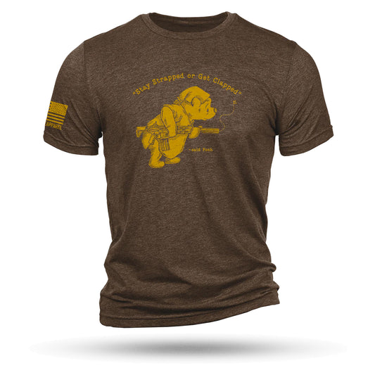 T-Shirt POOH BEAR brown triblend 