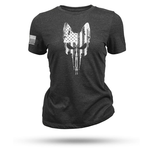 Women's T-Shirt REX SKULL FLAG, black