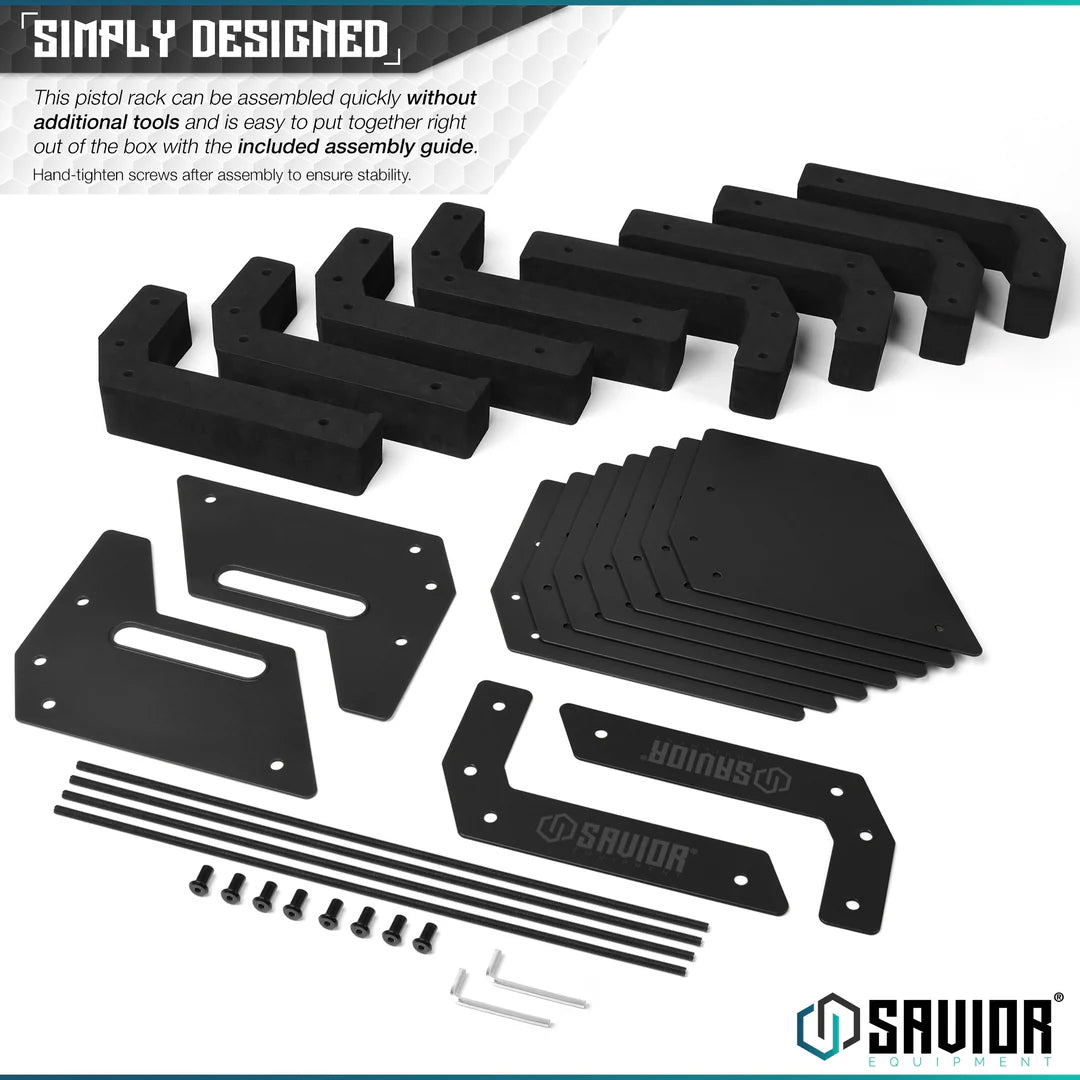 Pistol Rack - 8 Pistolen, Black