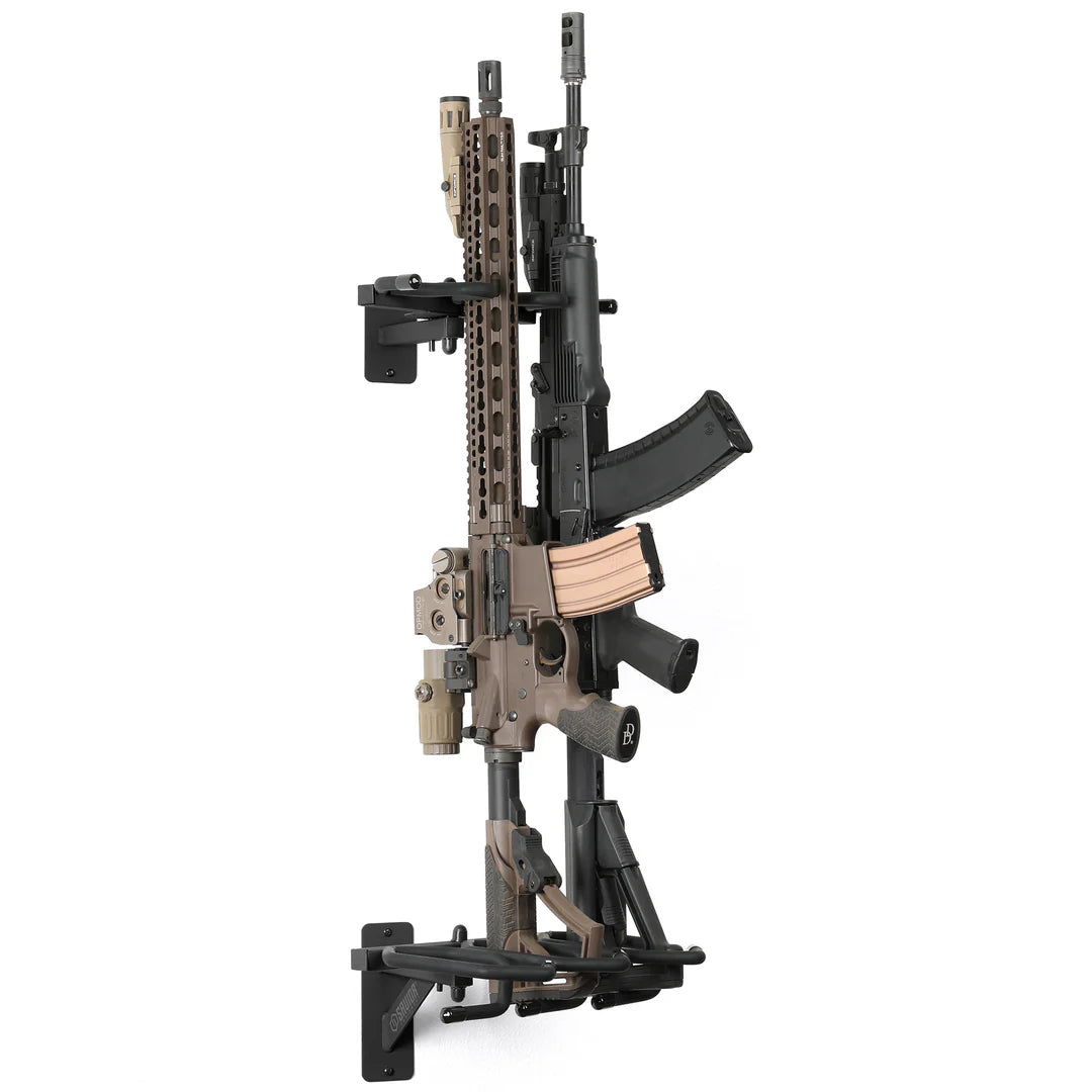 Rifle Wall Rack – 3 Slots, Black