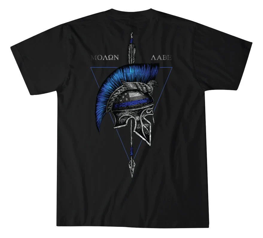  T-Shirt SPARTAN BLUE, black
