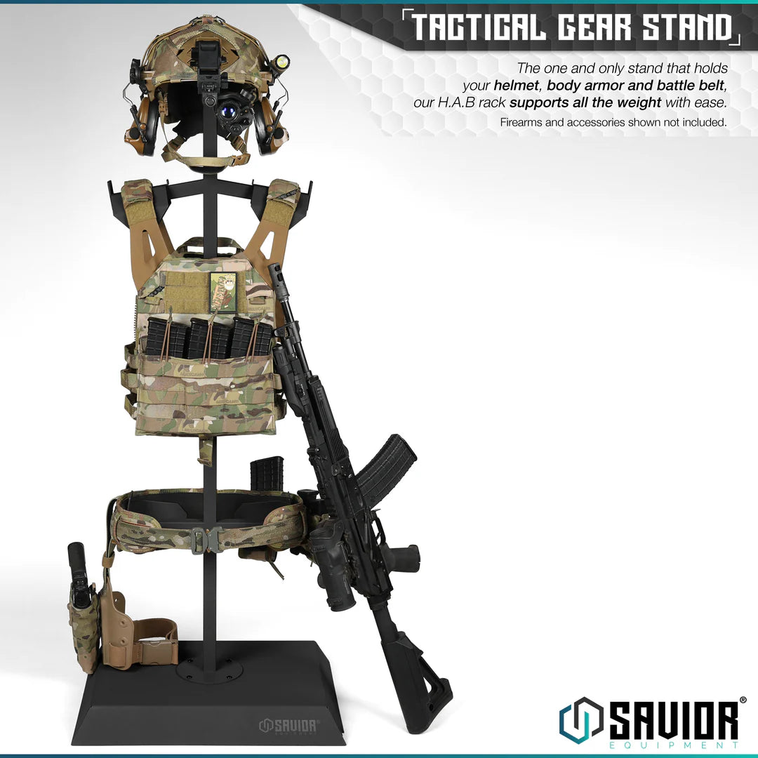 H.A.B. Helmet Armor Belt Rack, black