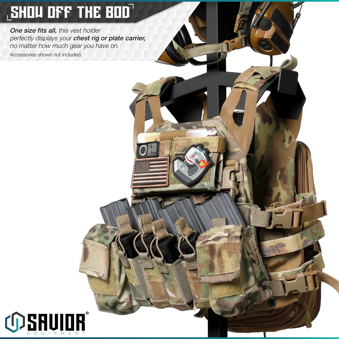 H.P.C. Helmet Plate Carrier Tabletop Rack