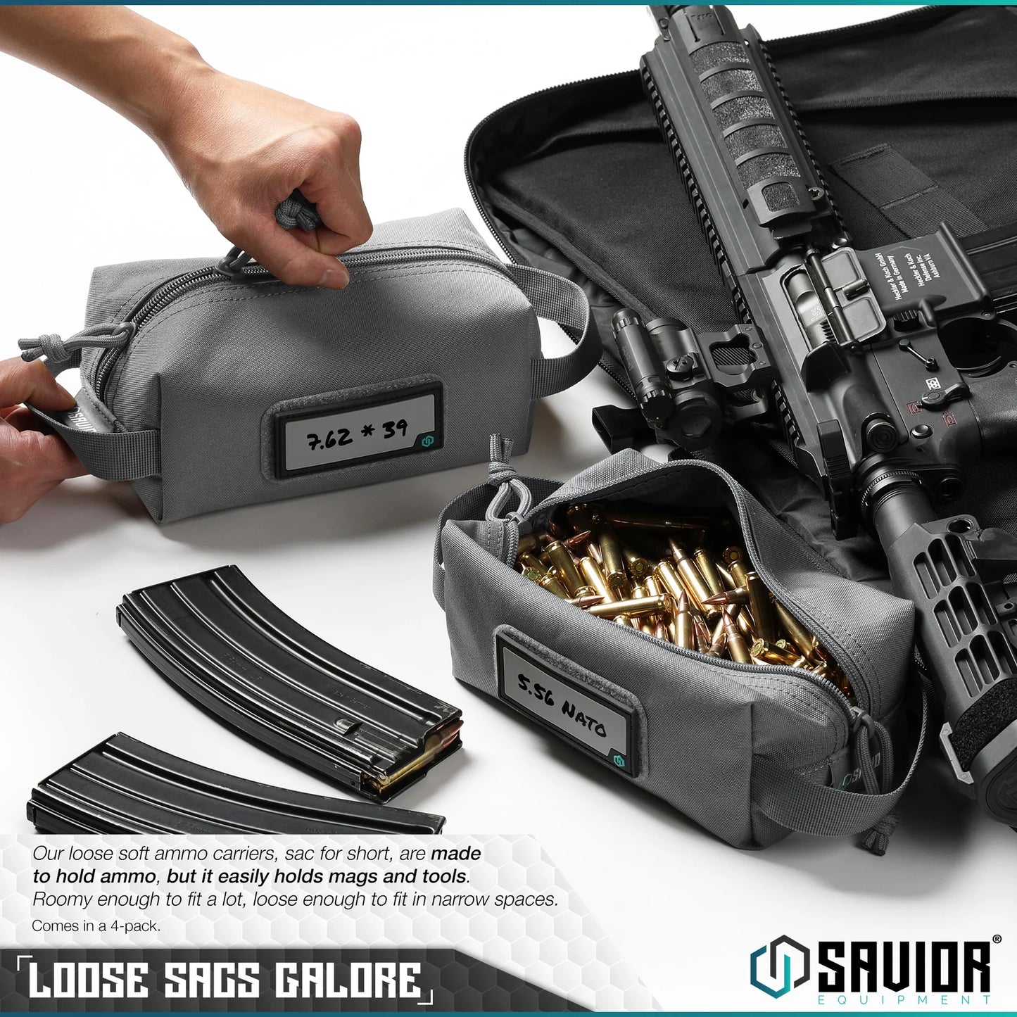 Loose Sac - Soft Ammo Carrier - 4 Pack